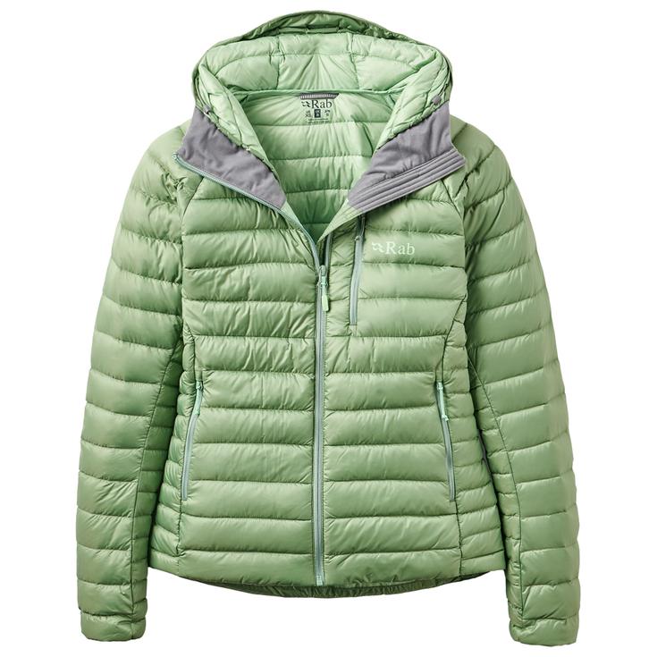 RAB Doudoune Microlight Alpine Hoody W's Dark Fig Green Présentation