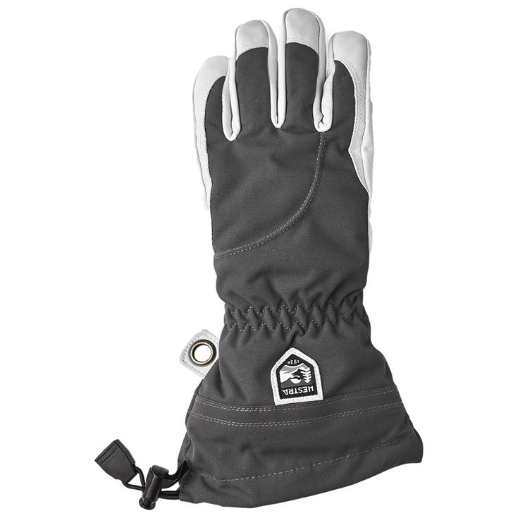 Hestra Gant Army Leather Heli Ski Female Glove Grey Offwhite Présentation