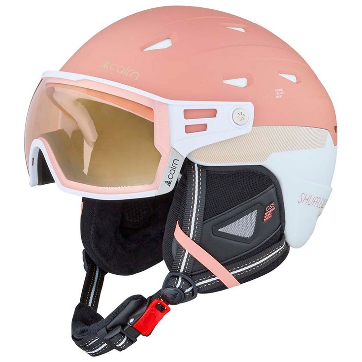 Cairn Casque visière Shuffle S-Visor Evolight Nxt Peach Champagne Présentation