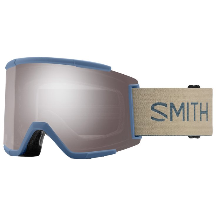 Smith Masque de Ski Squad XL Granite Blue Chromapop Sun Platinum Mirror + Chromapop Storm Blue Sensor Mirror Présentation