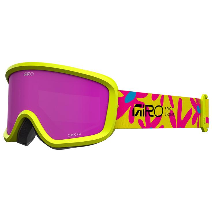 Giro Masque de Ski Chico 2.0 Yellow Flowers Amber Pink Présentation