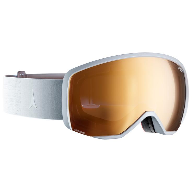 Atomic Masque de Ski Revent M Hd Photo Off White Amber Gold Présentation
