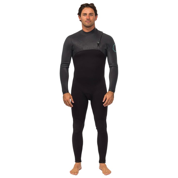 Vissla Combinaison Intégrale High Seas II 3/2 No Zip Charcoal Présentation