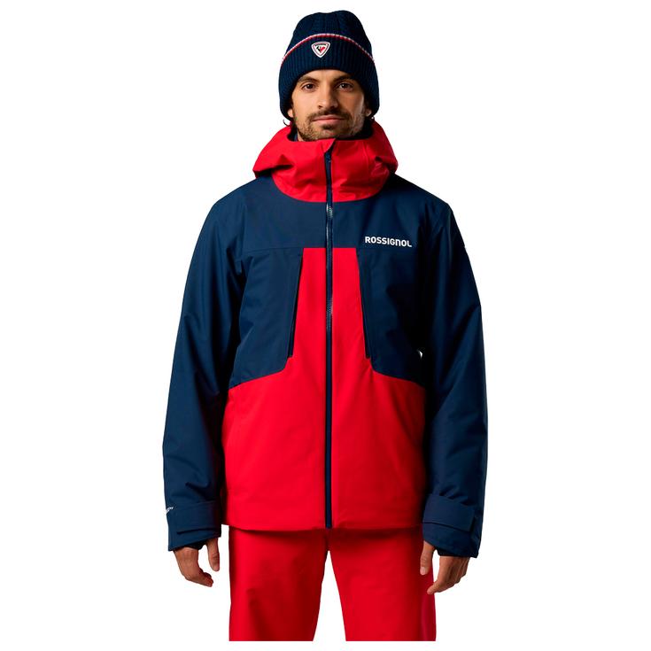 Rossignol Blouson Ski Velika Insulated Sport Red Dark Navy Présentation
