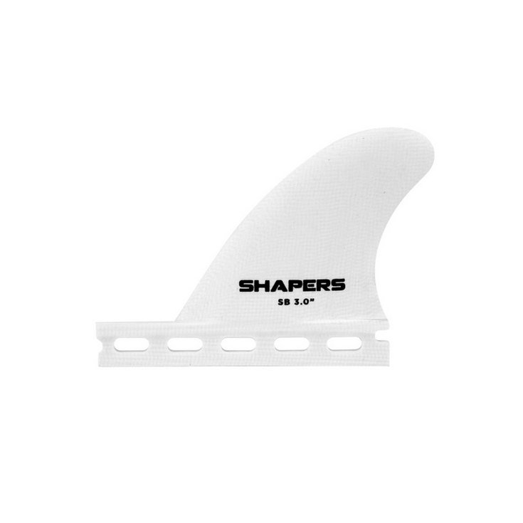 Shapers Ailerons Surf Side Bites Single Tab - White - 3" Présentation
