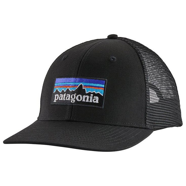 Patagonia Casquettes P-6 Logo Trucker Hat Black Présentation