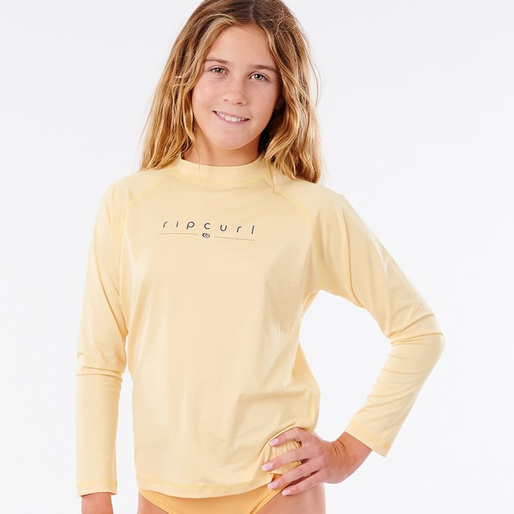 Rip Curl Top Manches Longues Top Lycra Junior Corpo L/SL Golden Rays - Light Yellow Dos