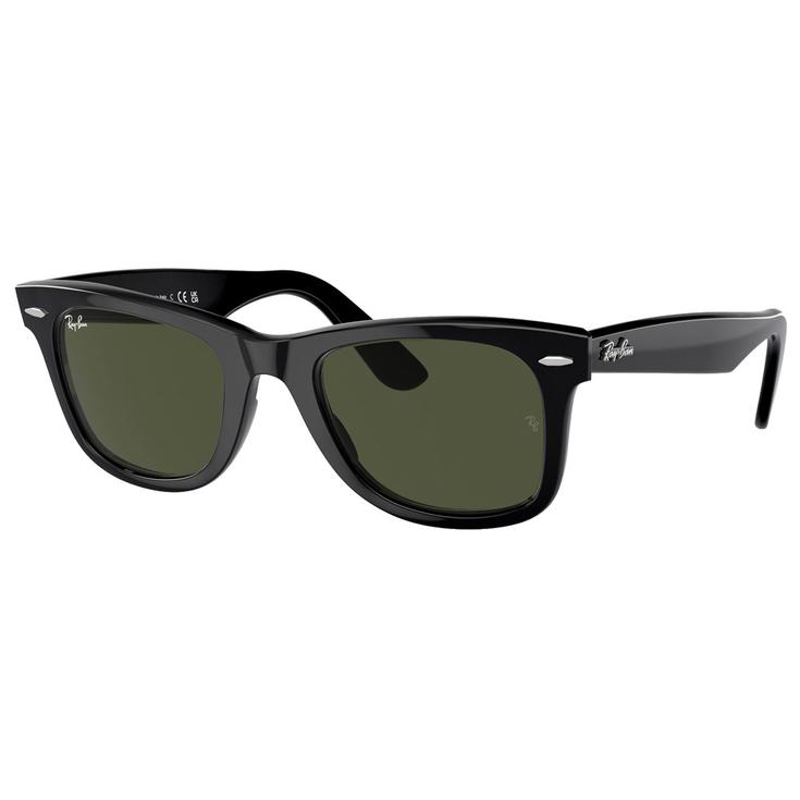 Ray Ban Lunettes de soleil RB2140 Original Wayfarer Classic Polished Black Green G-15 Présentation