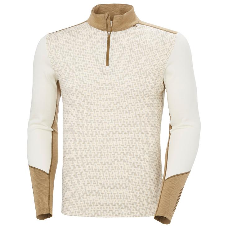 Helly Hansen Sous-vêtement technique Lifa Merino Midweight 1/2 Zip Snow Monogram AOP 