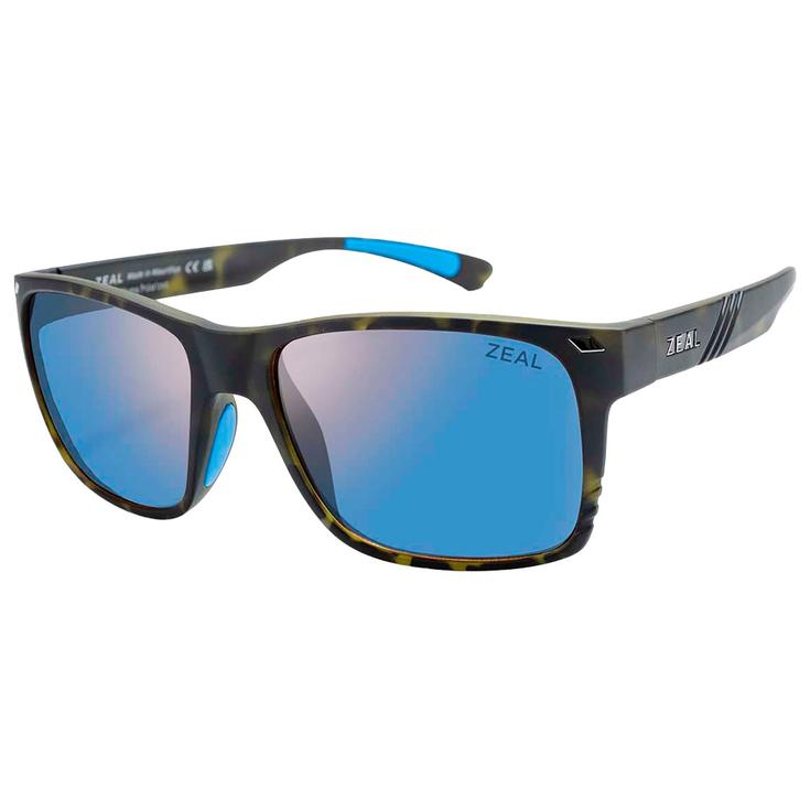 Zeal Lunettes de soleil Brewer Matte Green Havana Ellume Polarized Horizon Blue Présentation