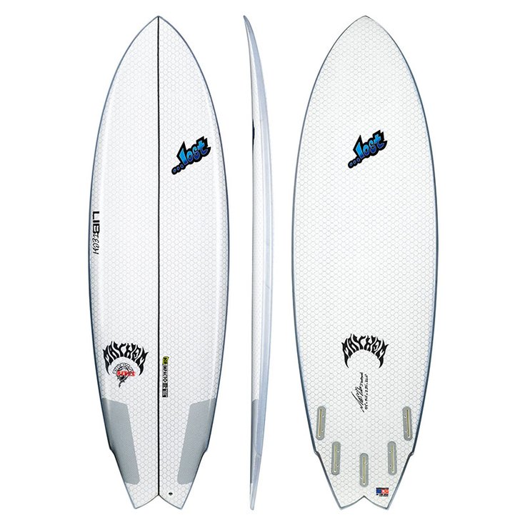 Lib Tech Board de Surf Planche de surf - Lost Round Nose Fish Redux White - FCSII Profil