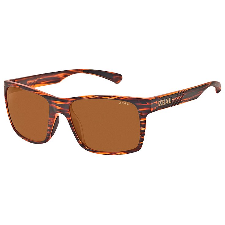 Zeal Lunettes de soleil Brewer Matte Woodgrain Ellume Copper Polarized Présentation