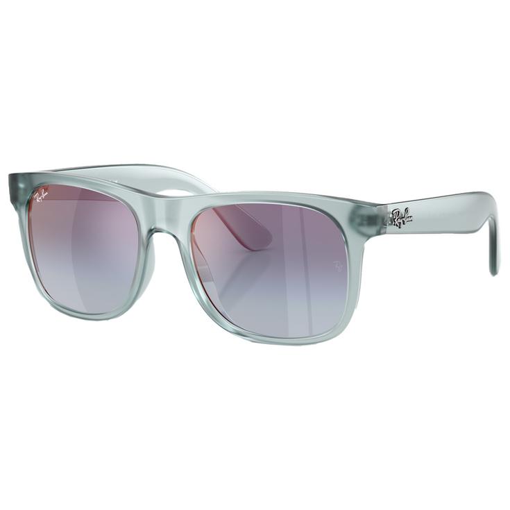 Ray Ban Lunettes de soleil RB9069S Justin Kids Polished Translucide Blue Pink Gradient Blue Grey Mirror Présentation