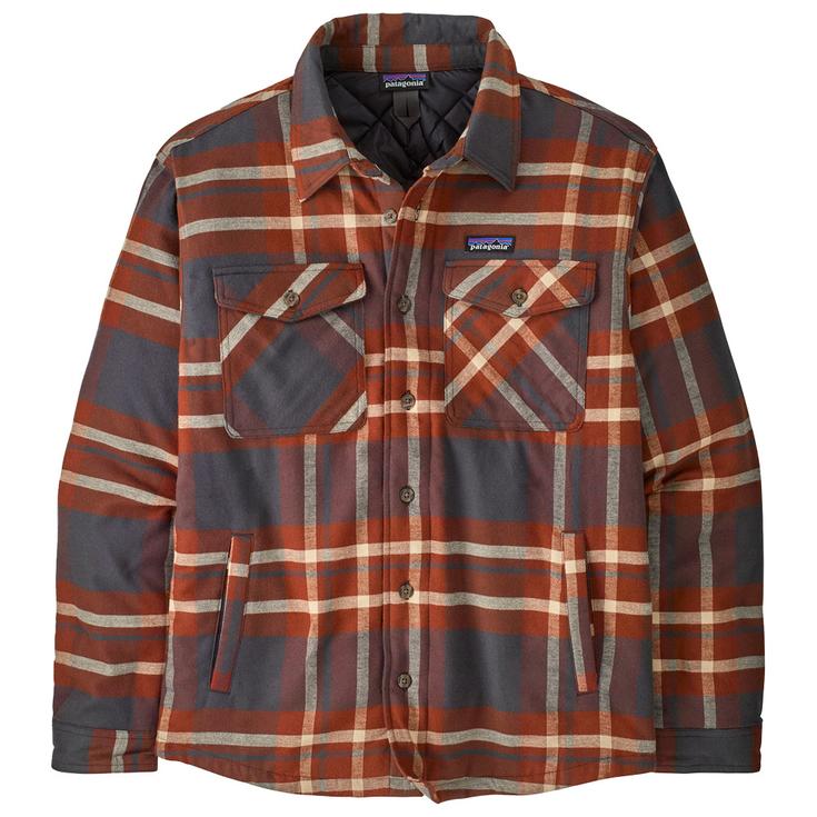 Patagonia Blouson Street Lightweight Insulated Fjord Flannel Shirt Ink Black Présentation