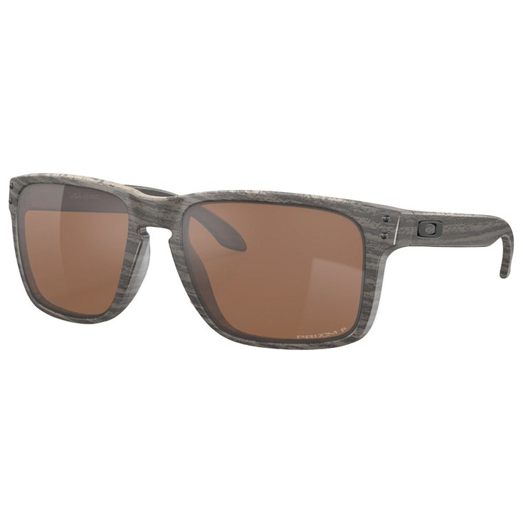 Oakley Lunettes de soleil Holbrook XL Woodgrain Prizm Tungsten Polarized Présentation