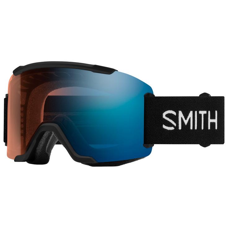 Smith Masque de Ski Squad 2 Asian Fit Black Chromapop Pro Photochromic Blue Mirror + Chromapop Storm Amber Présentation