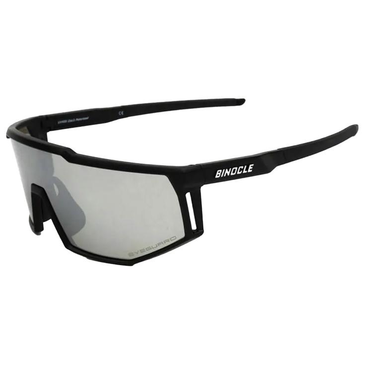 Binocle Eyewear Lunettes de soleil Horizon Shiny Black Silver Mirror Polarized Présentation