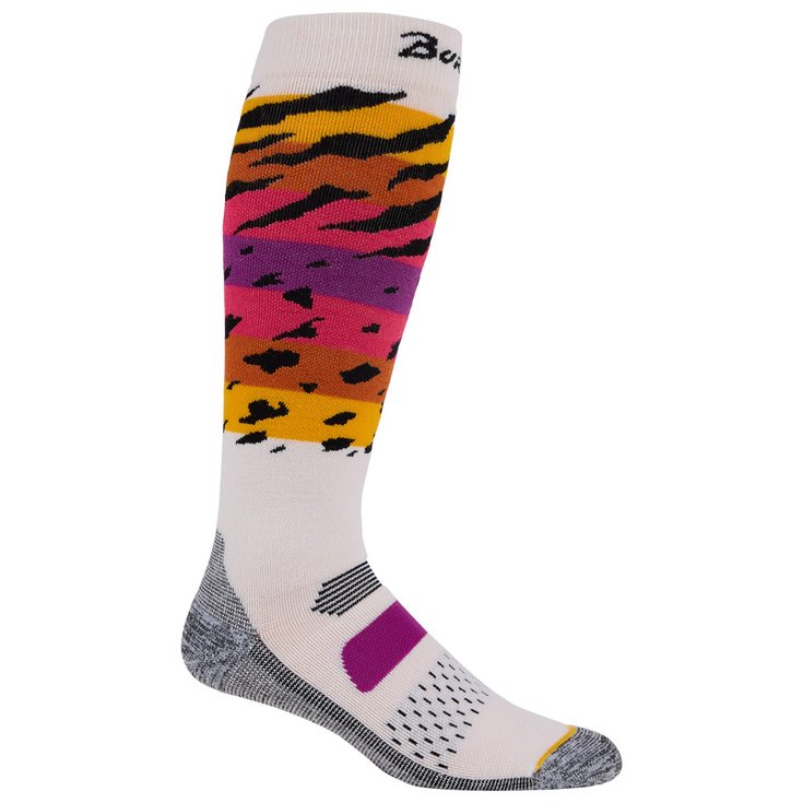 Burton Chaussettes Performance Midweight Socks Stout White Safari Présentation