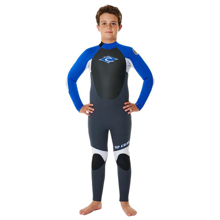 Rip Curl Combinaison Intégrale Junior Omega 3/2 Back Zip Blue Présentation