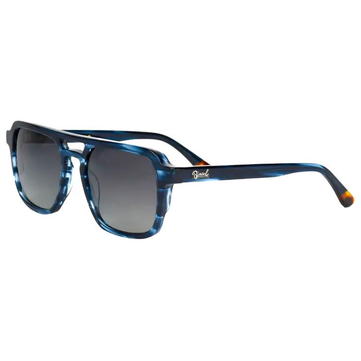 Binocle Eyewear Lunettes de soleil Chandler Shiny Blue Grey Polarized Présentation