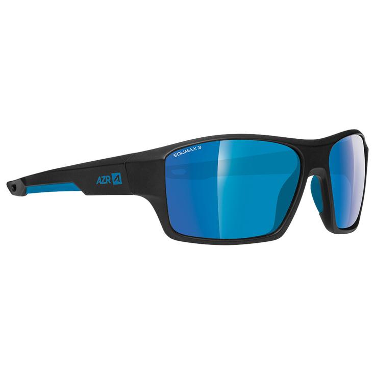 AZR Lunettes de soleil Wave Crystale Noire Mate Multicouche Bleu Présentation