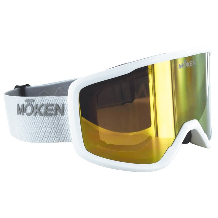 Moken Vision Masque de Ski Two White Gold Grey Champagne Gold Présentation