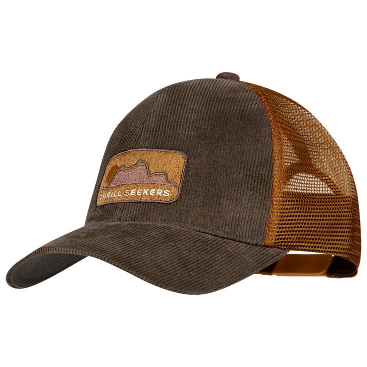 Buff Casquettes Explore Trucker Cap Rhoes Brown Présentation
