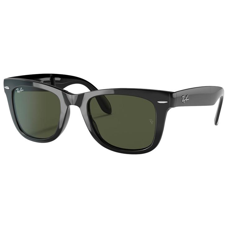 Ray Ban Lunettes de soleil RB4105 Folding Wayfarer Classic Polished Black Green G-15 Présentation