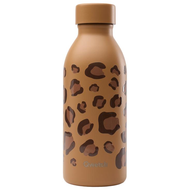 Qwetch Gourde Icon 500ml Leopard Camel Présentation