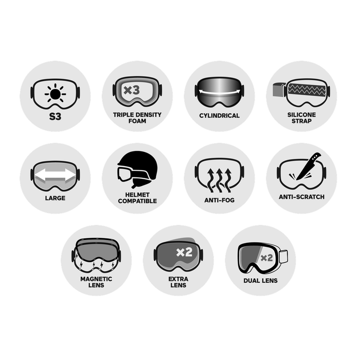 Cairn Masque de Ski Magnitude Mat Black Orange Clx 3000ium + Yellow Résumé