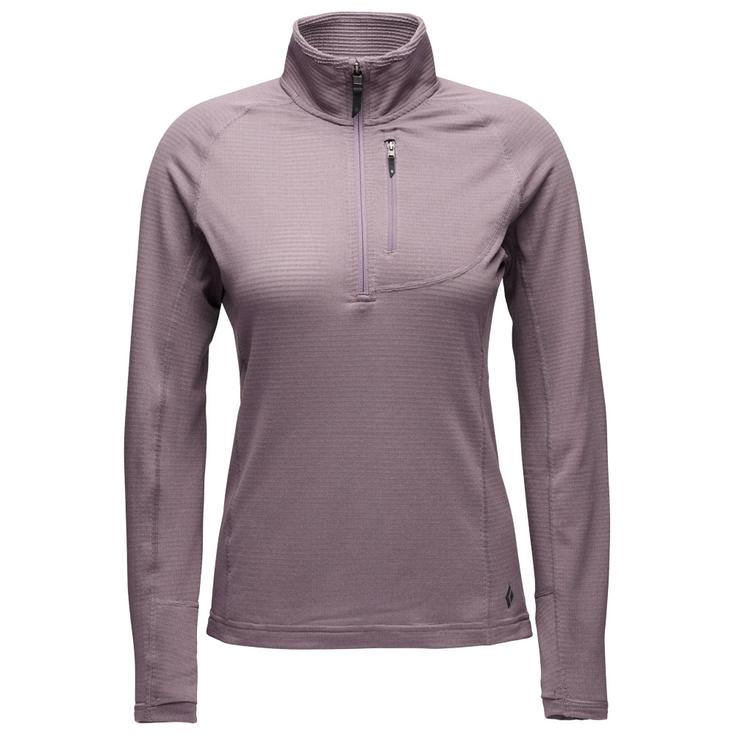 Black Diamond Polaire Coefficient LT Quarter Zip Dark Mauve Présentation