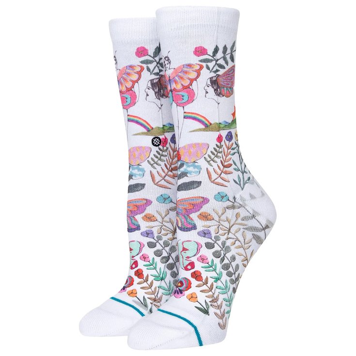 Stance Chaussettes W Crew Sock The Garden Of Growth White Présentation