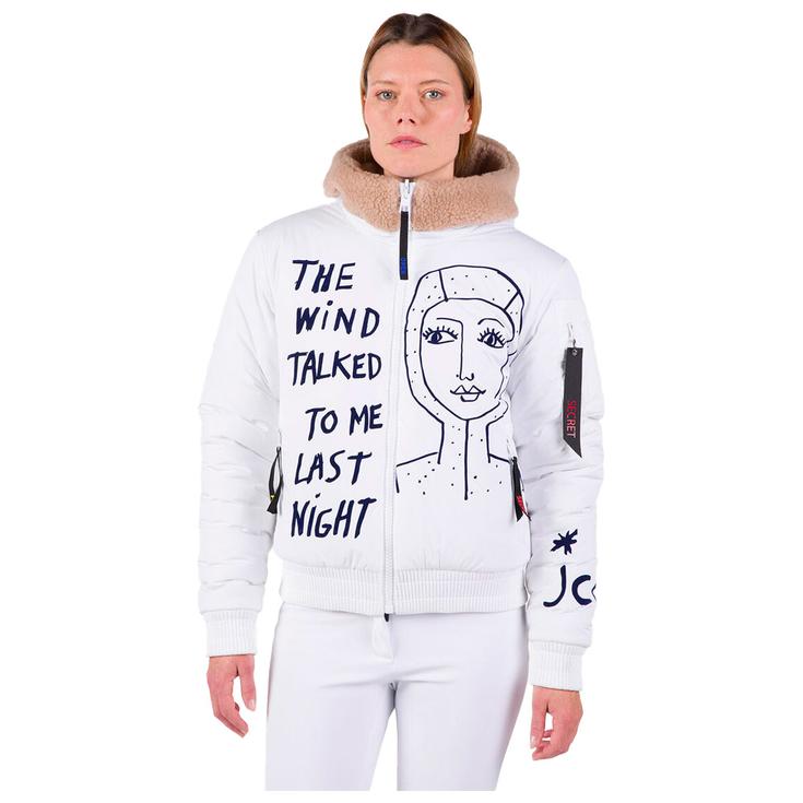 Rossignol Blouson Ski W Yety Fleecy Bomber Reverse White Présentation