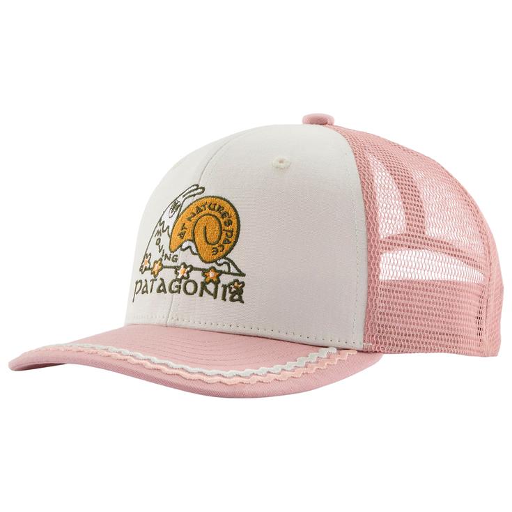 Patagonia Casquettes Kid's Trucker Hat Nature's Pace Birch White Présentation