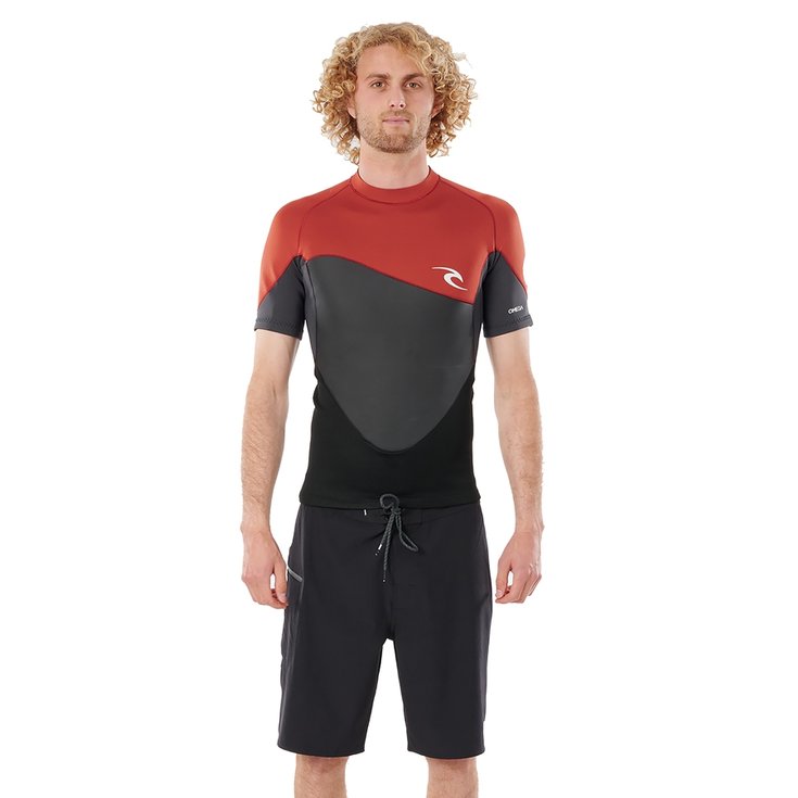 Rip Curl Top Manches Courtes Top Néoprène 1,5mm Omega S/SL Jacket - Maroon Dos
