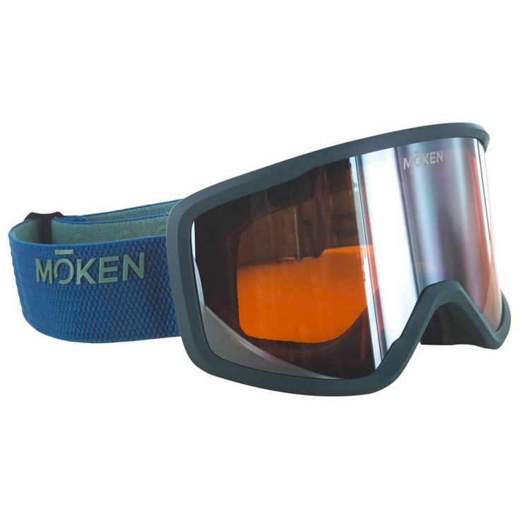 Moken Vision Masque de Ski Two Blue Silver Orange Flash Silver Présentation