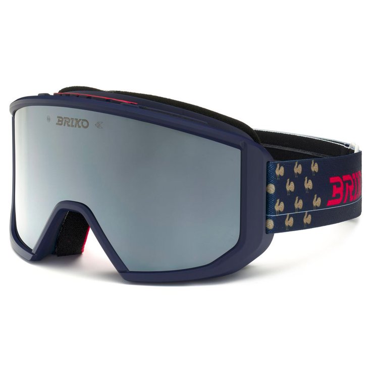 Briko Masque de Ski Vulcano Mask Sharp Lite France Tangaroa Blue Golden Silver Mirror Présentation
