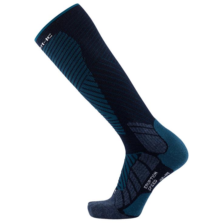 Therm-Ic Chaussettes Ski Eruption Speed Navy Blue Sea Blue Présentation