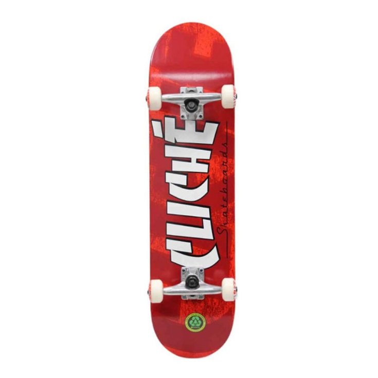 Cliché Skate Skateboard Cliché - Complete Banco Red - 8.0" - Sans Face