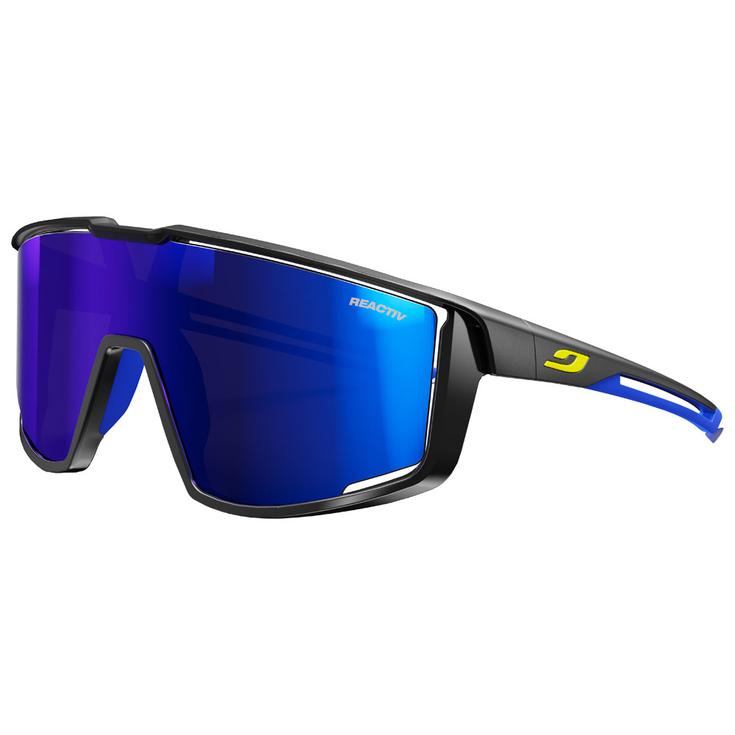 Julbo Lunettes de soleil Fury Mat Noir Bleu Reactiv 1-3 High Contrast Présentation