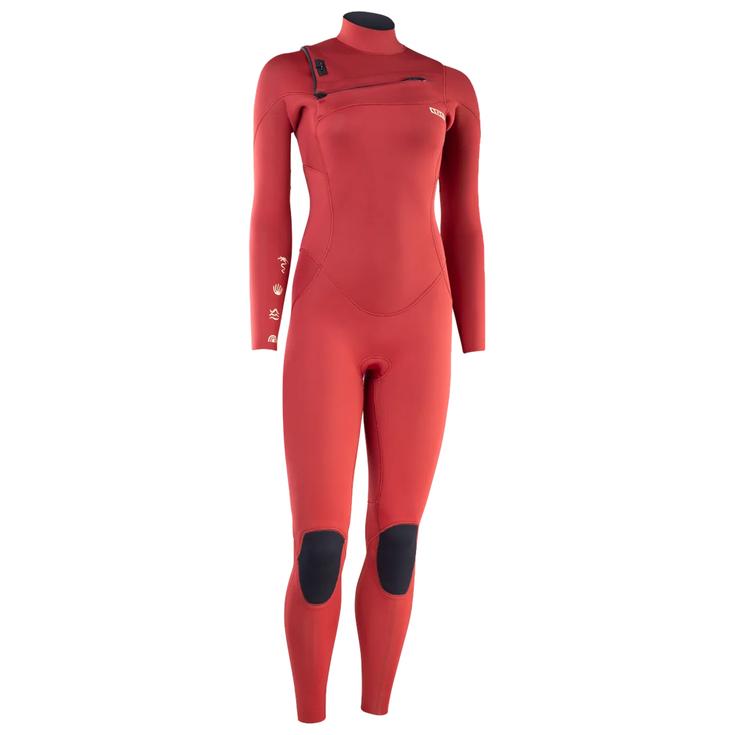 Ion Combinaison Surf Amaze Core 4/3 Front Zip Scarlet Red Présentation