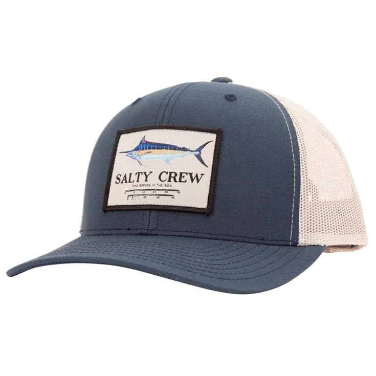 Salty Crew Casquettes Marlin Mount Retro Trucker Navy Silver Présentation