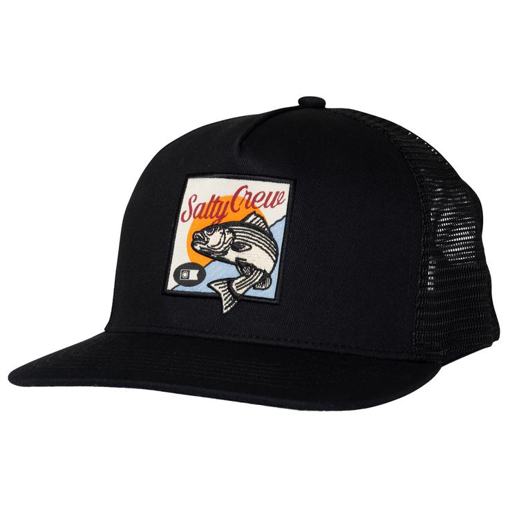 Salty Crew Casquettes Striper Trucker Black Présentation