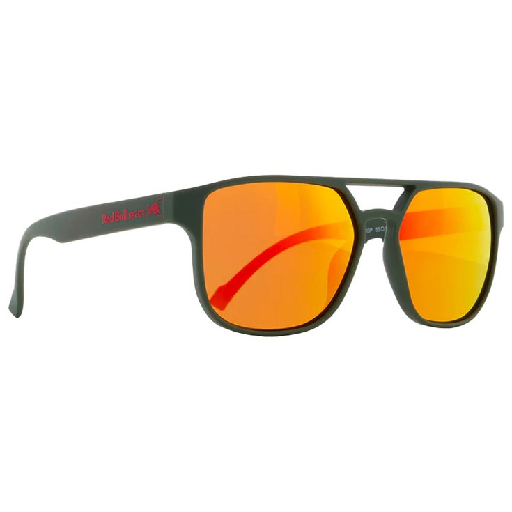 Red Bull Spect Lunettes de soleil Cooper Olive Green Brown With Red Mirror Présentation