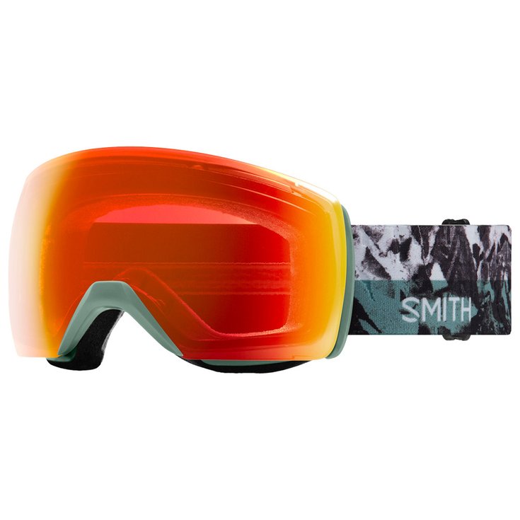 Smith Masque de Ski Skyline XL Sage Brush Paste Up Chromapop Everyday Red Mirror Présentation