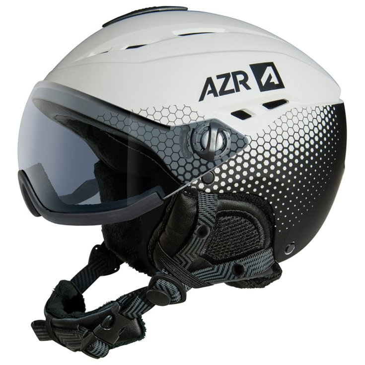AZR Casque visière Pluton Visor Mat Noir Blanc Gris Mirror Présentation