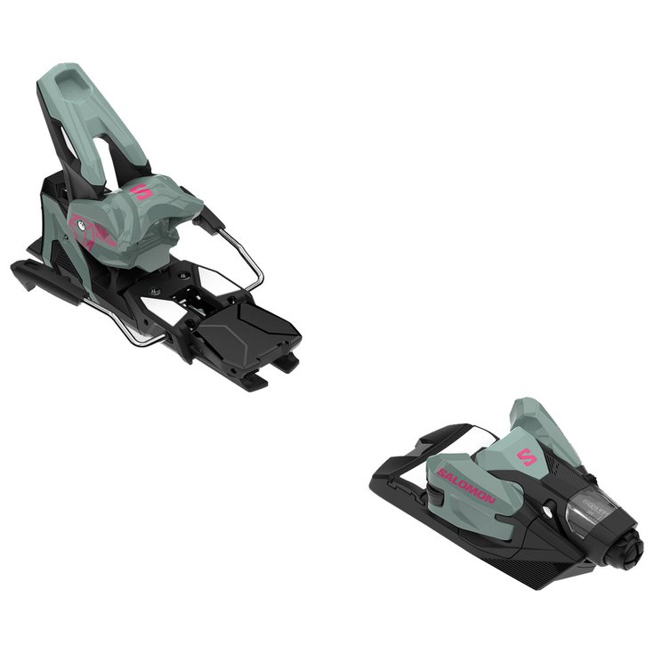 Salomon Fix Ski N Strive 14 Gw Iceberg Green Black Sachet Pink D100 Présentation