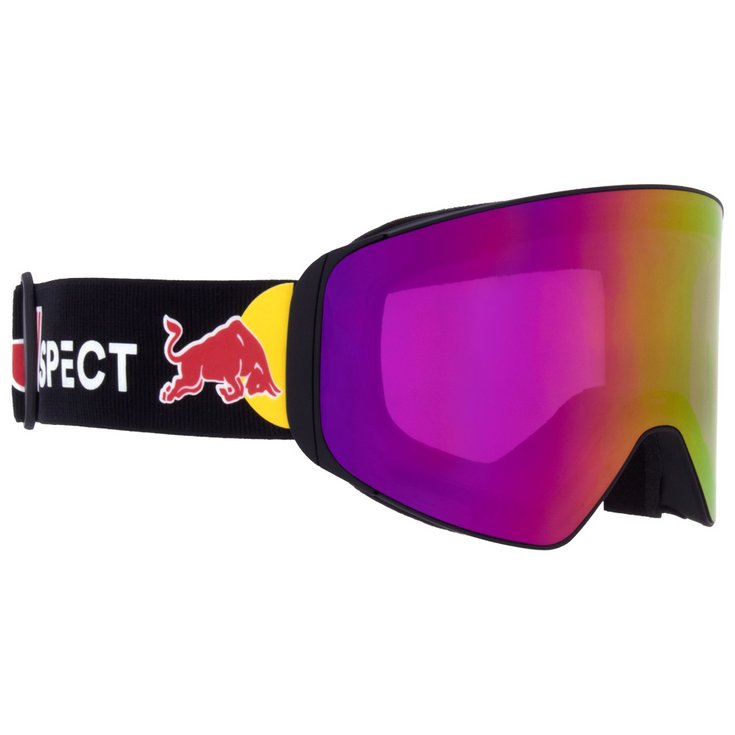 Red Bull Spect Masque de Ski Jam Matt Black Purple Burgundy Mirror + Cloudy Snow Présentation