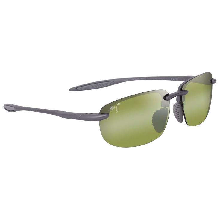 Maui Jim Lunettes de soleil Hookipa Ultra Asian Fit Métal Matte Grey Ht Green MauiUltra Présentation