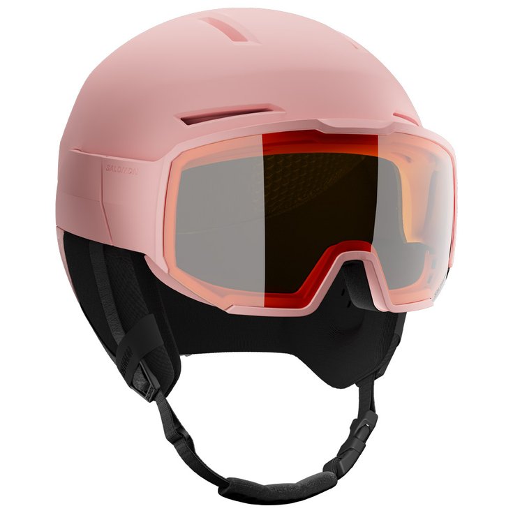Salomon Casque visière Osmo Heavenly Pink Black Flash Tonic Orange Présentation